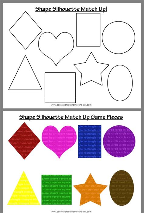 Shape Matching Shapes Shape Matching Game Pieces