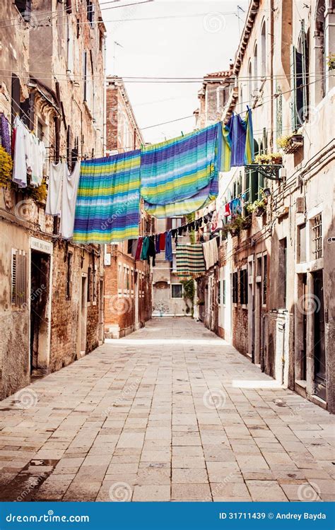 Venetian Street Stock Image Image Of Colorful Scenery 31711439