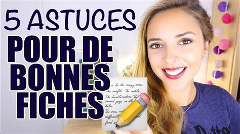 Astuces Pour Faire De Bonnes Fiches Youtube