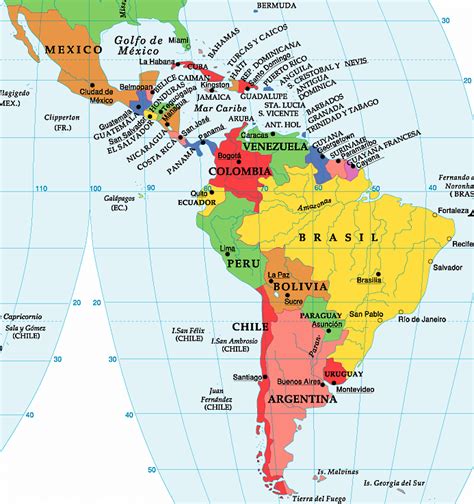 Mapa De America Latina