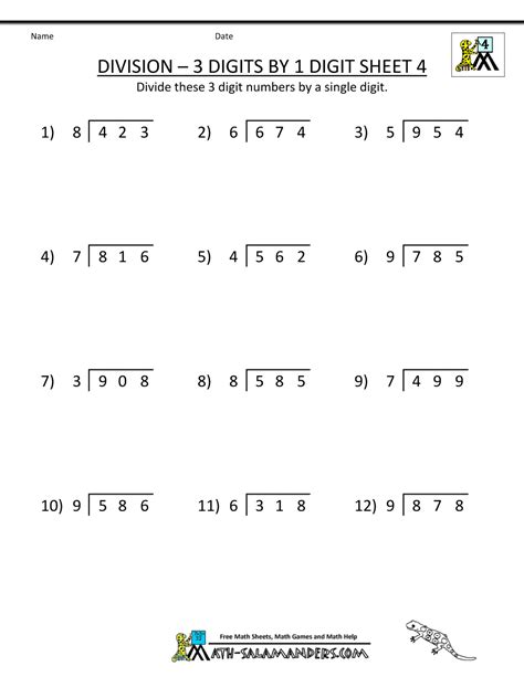 Standards are in black and ixl math skills are in dark green. Free Division Worksheets