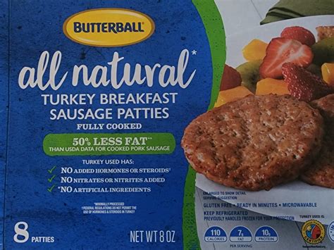 All Natural Turkey Breakfast Sausage Patties Nutrition Facts Eat This