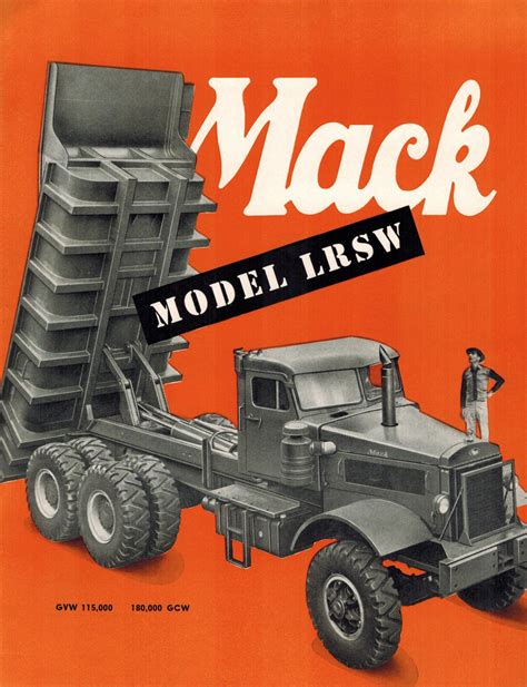 Mack Model Lrsw Brochure 10m 10 50 Antique And Classic Mack Info