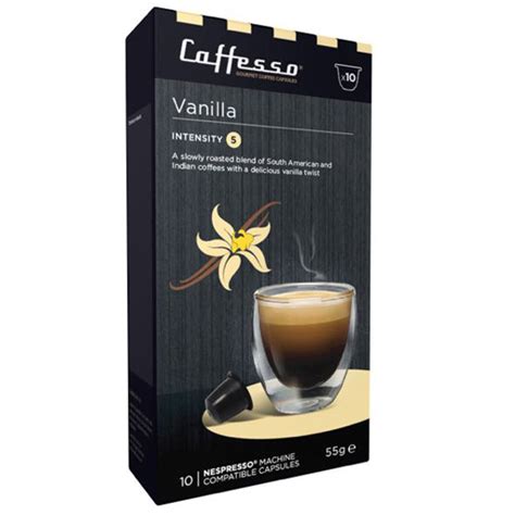 Caffesso Espresso Capsules Vanilla Box Of 10 Espresso Planet Canada