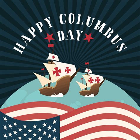 Ships For Happy Columbus Day Celebration 1994161 Vector Art At Vecteezy