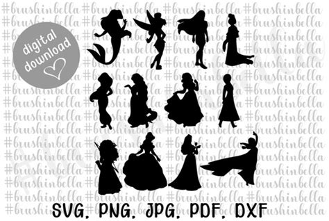 Free 184 Disney Princess Svg Black And White Svg Png Eps Dxf File
