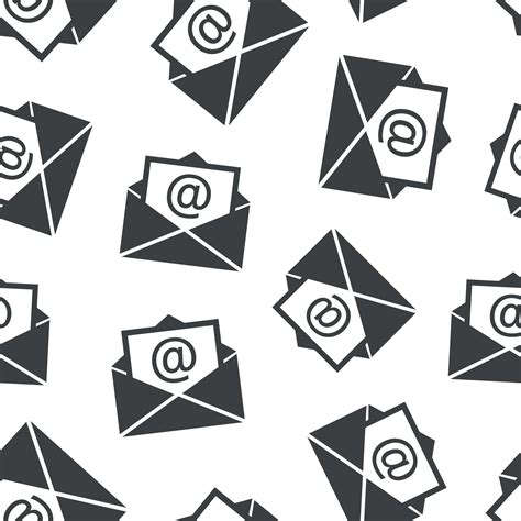 Mail Envelope Icon Seamless Pattern Background Business Flat Vector