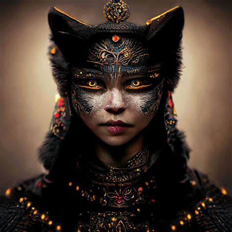 Mystical Cat Woman Warrior Digital Art By Peggy Collins Pixels