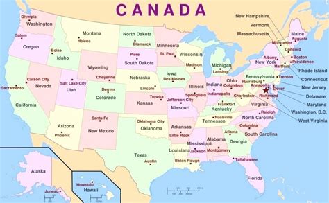 Usa Maps With State Capitals