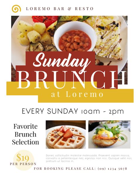 Sunday Brunch Flyer Template Postermywall