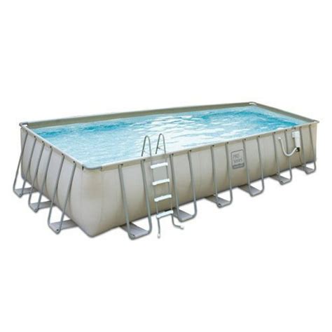 Rectangle Above Ground Soft Sided Pool Package 9w X 18l X 52d