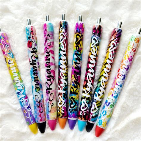 Lisa Frank Custom Pen Glitter Pen Refillable Pen Custom Etsy