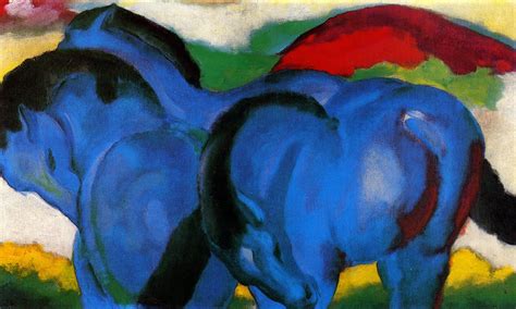 Franz Marc The Little Blue Horses Cavalli Dipinti Immagini Pittura