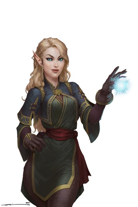 CommJUN By ARTTAiR On DeviantArt Female Wizard Pathfinder Character Female Elf