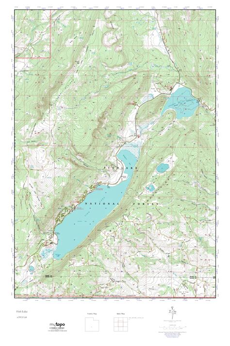Mytopo Fish Lake Utah Usgs Quad Topo Map