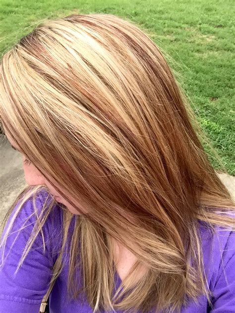 Blonde Highlights With Red Brown Lowlights Blonde Highlights Red
