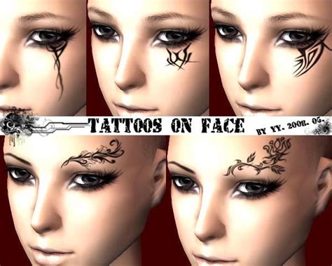 Mod The Sims Tattoo On Face Sims 4 Sims 4 Tattoos Sims