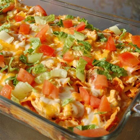 Place a layer of doritos in long casserole dish, then add a layer of the chicken mixture. Doritos Chicken Casserole | Chicken dorito casserole ...