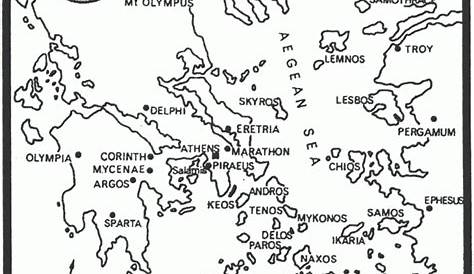 map of ancient greece worksheet