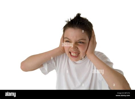 Hands Over Ears Loud Noise Music Deaf Deafing Ear Damaged Damage Boy