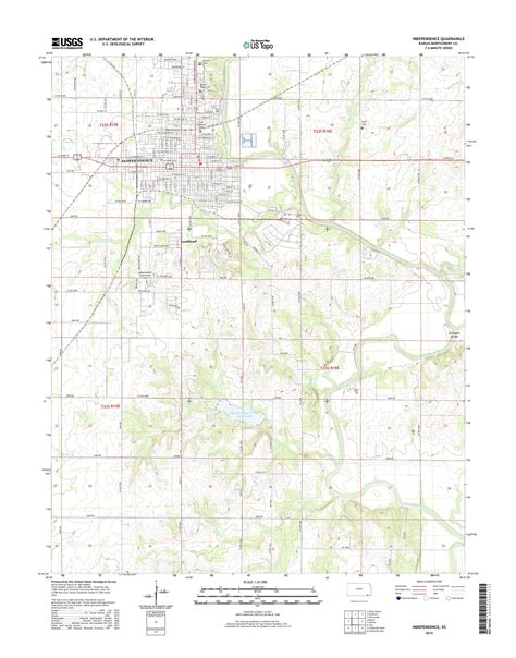 Mytopo Independence Kansas Usgs Quad Topo Map