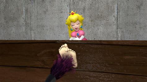 Peach Feet Tickled By Feather Dusters 2 Request By Hectorlongshot On