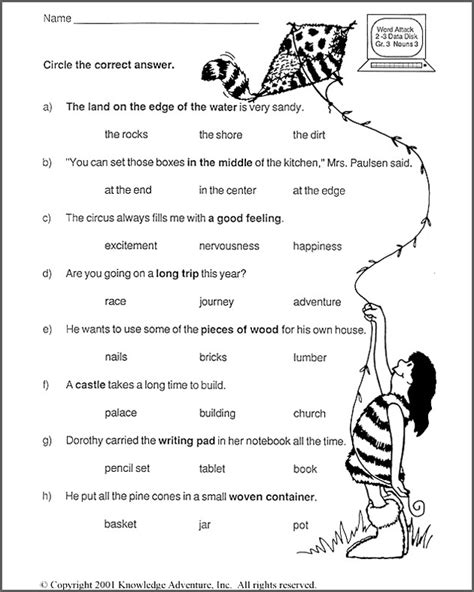 14 Vocabulary Worksheets For 3rd Grade