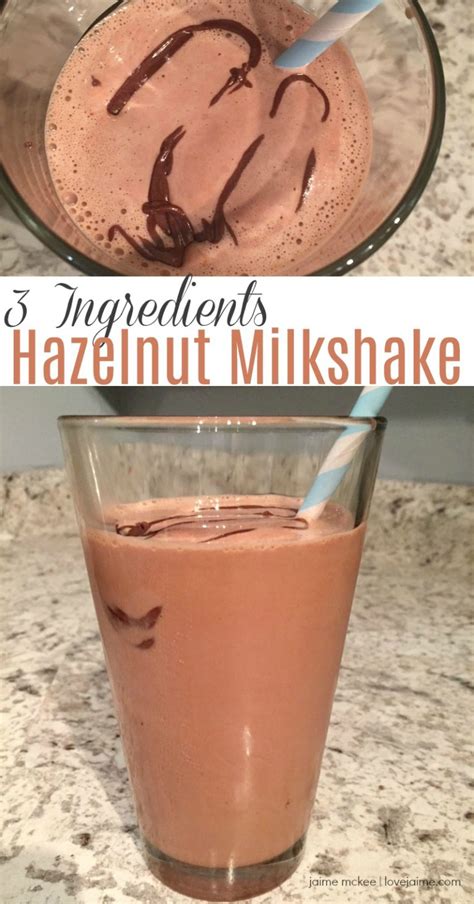 very simple three ingredient hazelnut milkshake recipe