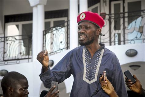 Uganda Police Detain Bobi Wine Foil Meeting With Supporters Ap News