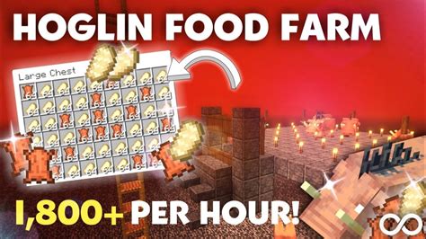 Easy Minecraft Hoglin Farm Tutorial 120 1800h Infinite Food And