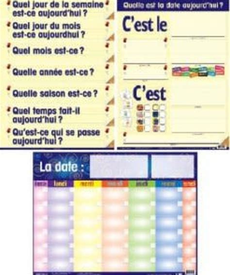 French Calendar Pals Laminated Inspiring Young Minds To Learn