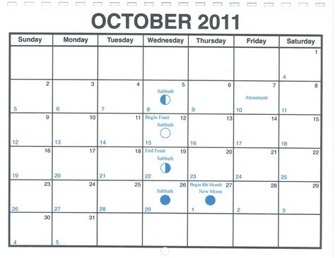 Image Gallery 2011 Calendar October