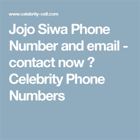Jojo Siwa Phone Number And Email Contact Now ⋆ Celebrity Phone