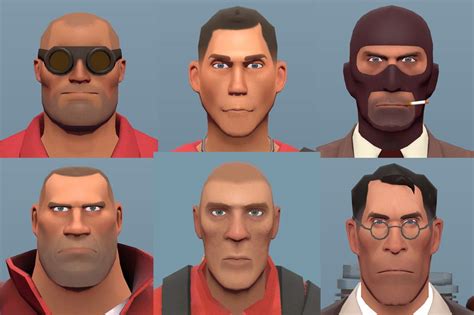 Tf2 Cast Faces Team Fortress 2 Engineer Team Fortress 2 Medic Team