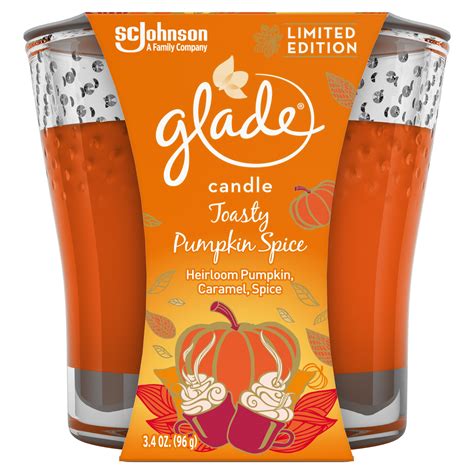 Glade Toasty Pumpkin Spice Scented Jar Candle 34 Oz