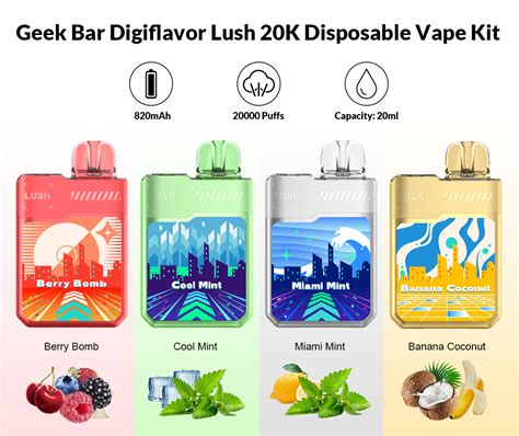 Geek Bar Lush 20000 Digiflavor Disposable Vape Vapesourcing