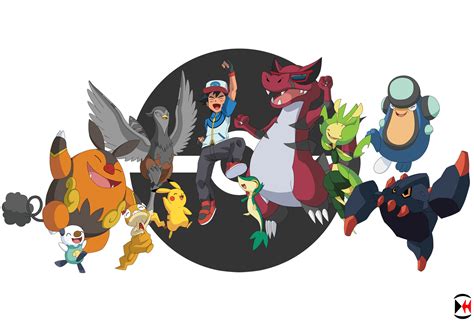 Ashs Unova Team By Darkhameleon On Deviantart