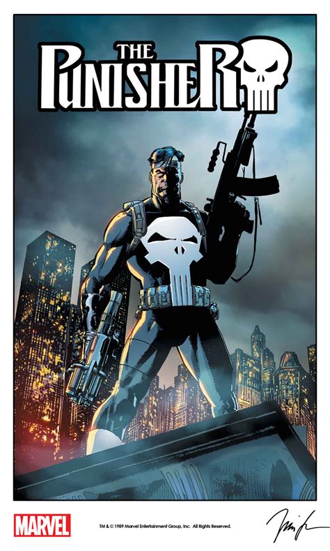 The Punisher By Jim Lee From The Cover Of The The Marvel Project
