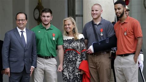 French President Salutes Train Heroes