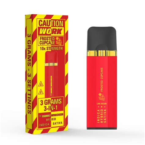 Work Delta 8 Thc P Dome Wrecker Live Resin Disposable Vape Frosted