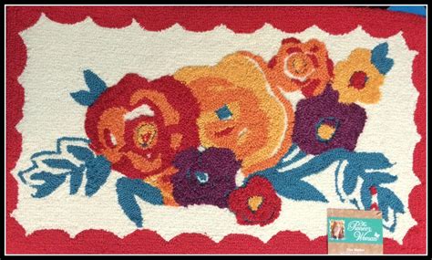 Pioneer Woman Kitchen Rug Mat Bright Floral Hand Hooked 18