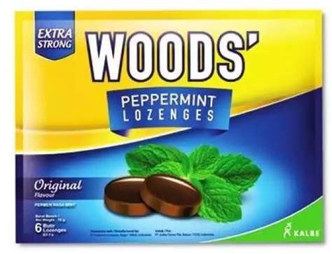 Woods Candy Peppermint Lozenges Extra Strong 15g Toko Indonesia