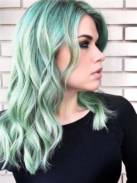 20 Mint Green Hairstyles That Are Totally Amazing Skönhet Smink