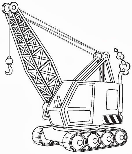 Construction based coloring sheet has been very popular with the kids lately. Construction Crane coloring page | Omalovánky, Šablony ...