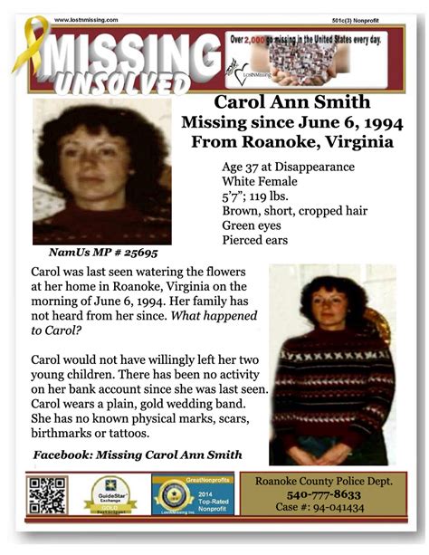 Carol Ann Smith June 6 1994 Roanoke Va