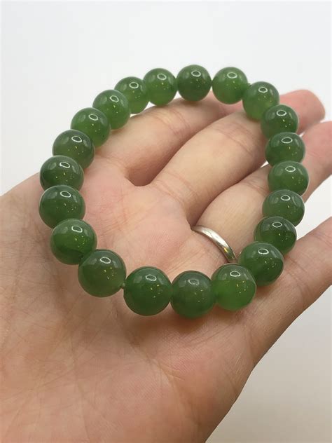 Nephrite Jade Beads Bracelet Classicjade