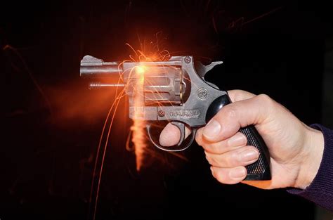 Blank Firing Revolver Photograph By Crown Copyrighthealth And Safety