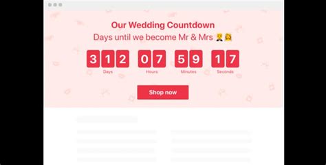Wedding Countdown Clock Widget Wedding Day Countdown Template