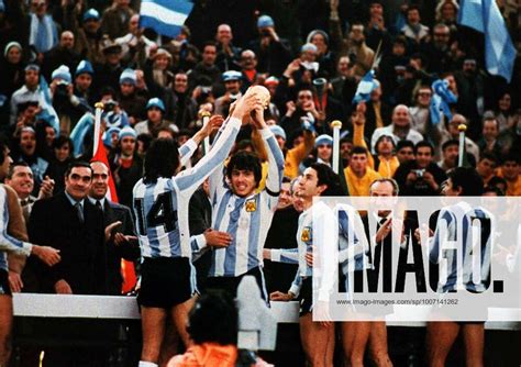 Daniel Passarella Lifts The World Cup For Argentina After Their Victory Over The Netherlands In The