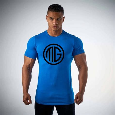muscleguys fitness compression shirt men gyms t shirt homme bodybuilding tight short sleeve t
